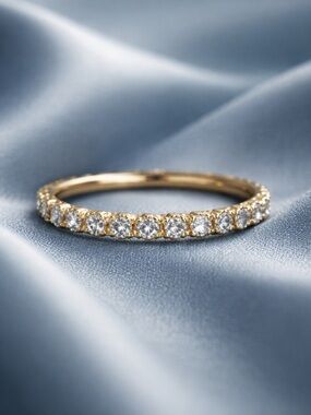 Gold Diamond-Style Eternity Band - Women's Jewelry